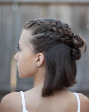 Peinados con trenzas cabello corto Galería